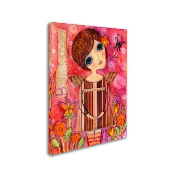 Wyanne 'Big Eyed Girl Blossom Fairy' Canvas Art,18x24
